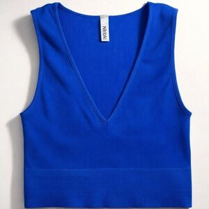 Nikibiki Royal Blue V-Neck Tank Top